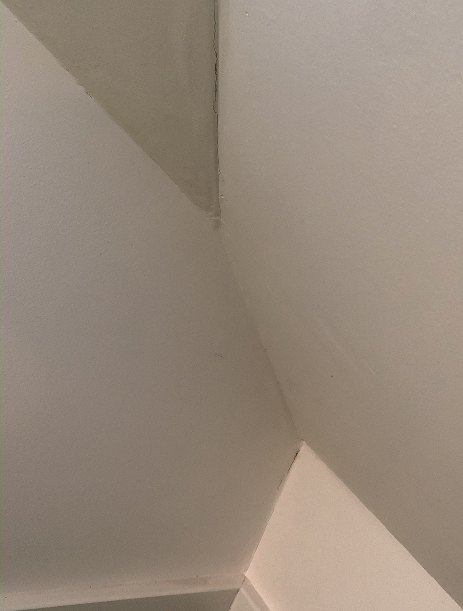 close up of wall corner